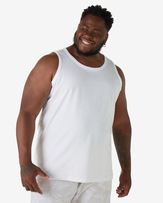 Camiseta regata branca básica plus size masculina - Allman By Riachuelo