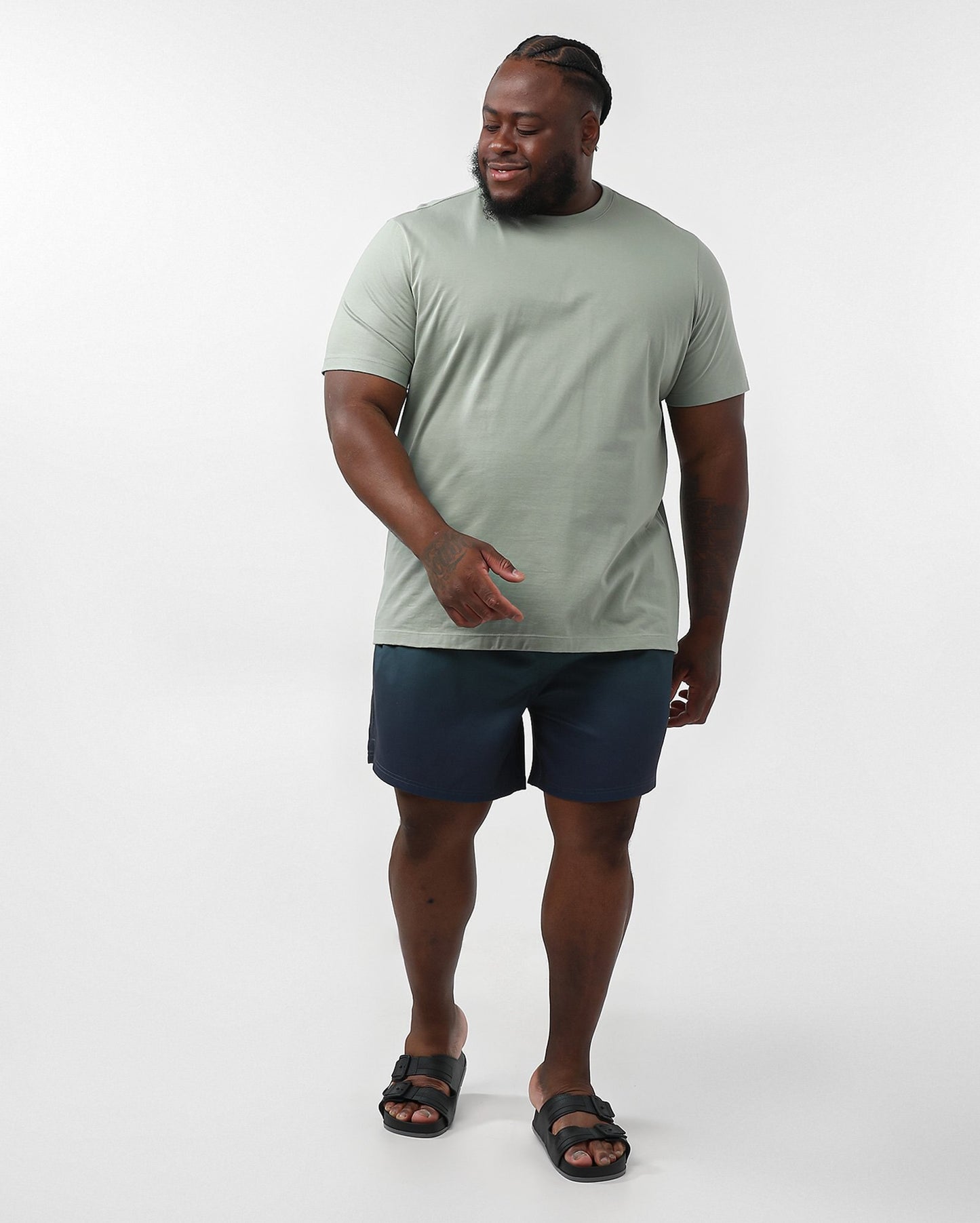 Calção de banho masculino plus size verde gradiente com cordão | Original Plus by Riachuelo