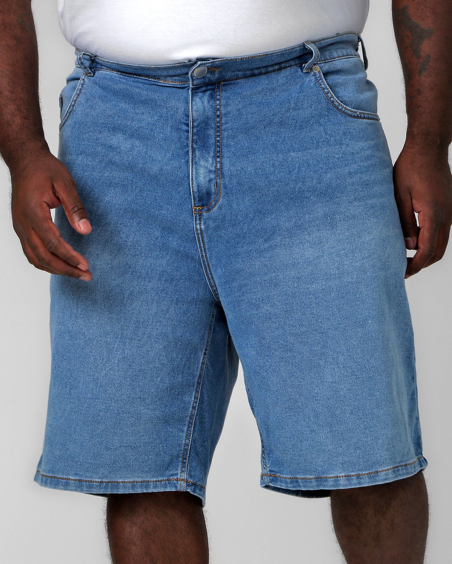 Men's Plus Size Slim Light Denim Shorts | Allman By Riachuelo