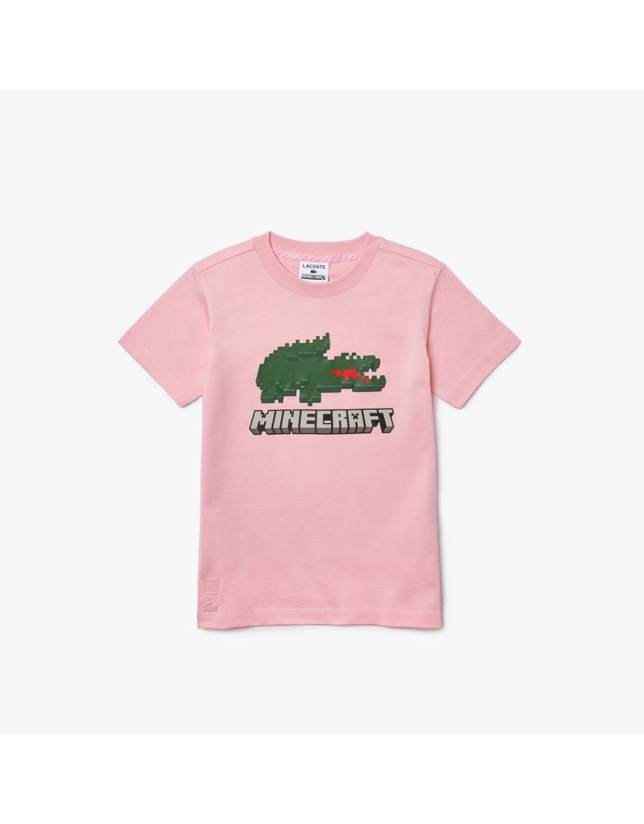 Lacoste Juniors Boys' Organic Cotton T-Shirt in Pink