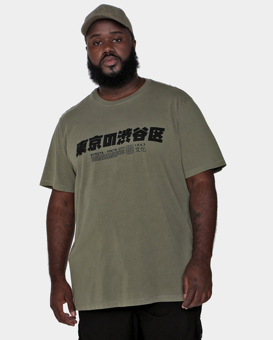 Maglietta uomo plus size a maniche corte Shibuya Tokyo Green Allman By Riachuelo