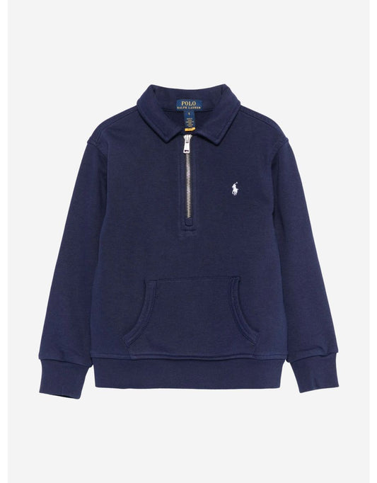 Boys' Half-Zip Navy Sweatshirt