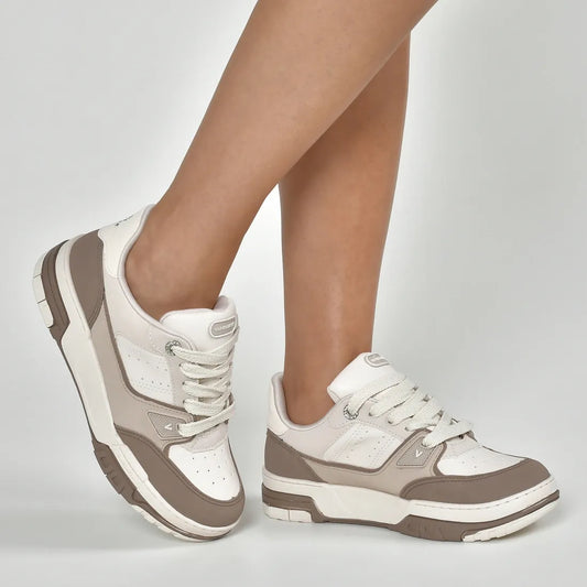 Via Marte - Scarpe da ginnastica alte da donna Beige