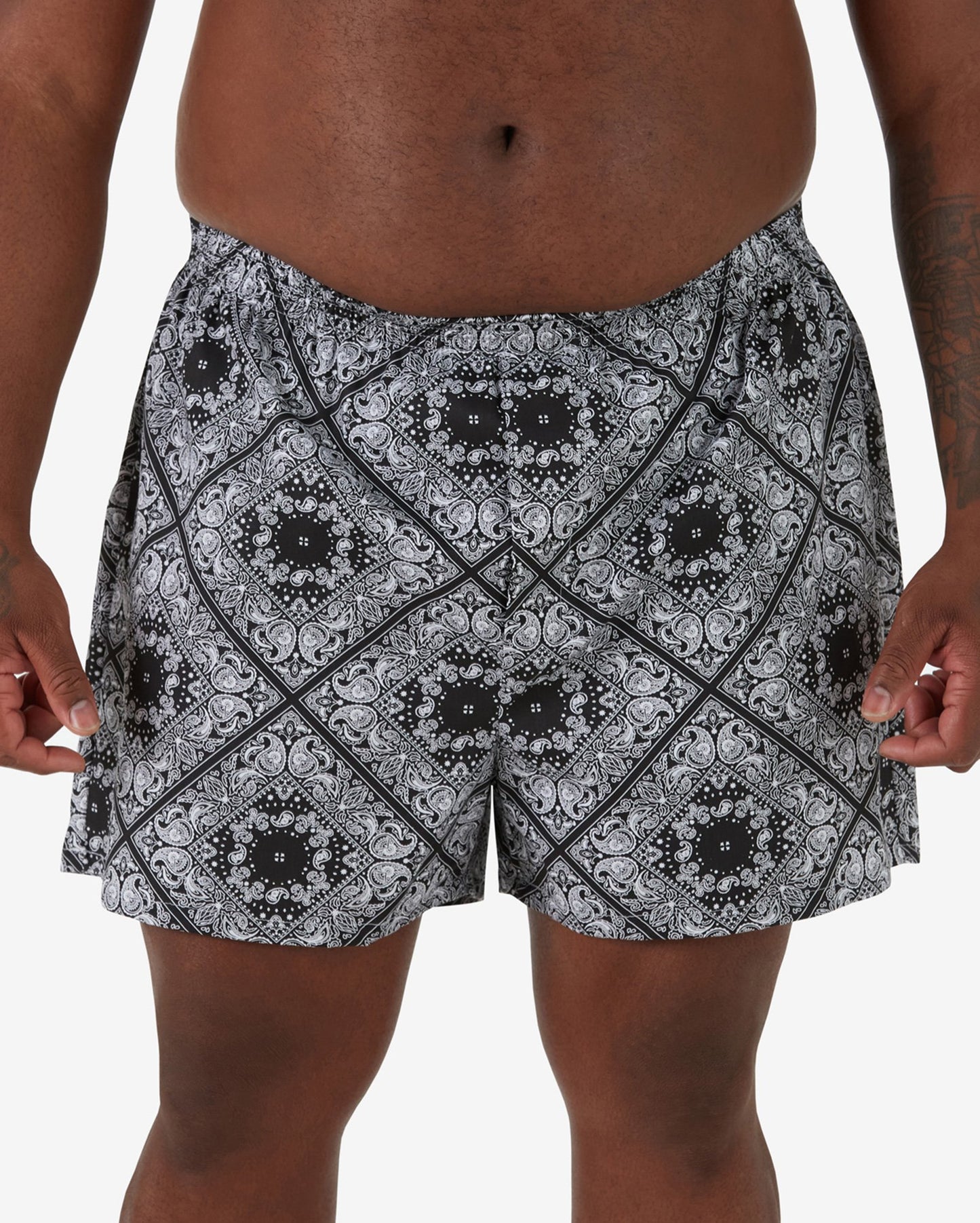 Calzoncillos Paisley Negro/Blanco roto Plus Size