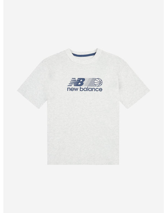 Maglietta grafica New Balance Hoops Boys in grigio