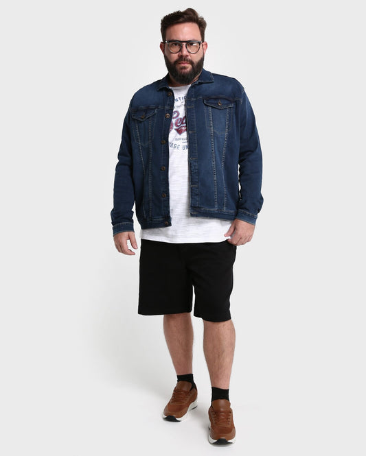 Pantaloncini Chino Plus Size - Nero