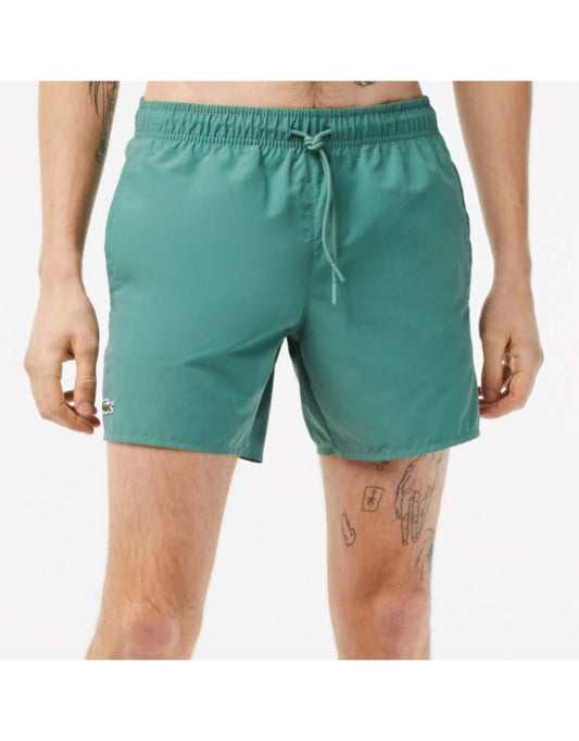Shorts de banho Lacoste Quick-Dry para homens em verde