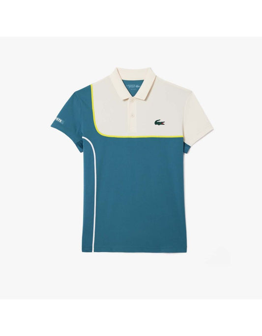 Camisa polo masculina Lacoste Sport Tennis x Daniil Medvedev Regular-Fit Verde