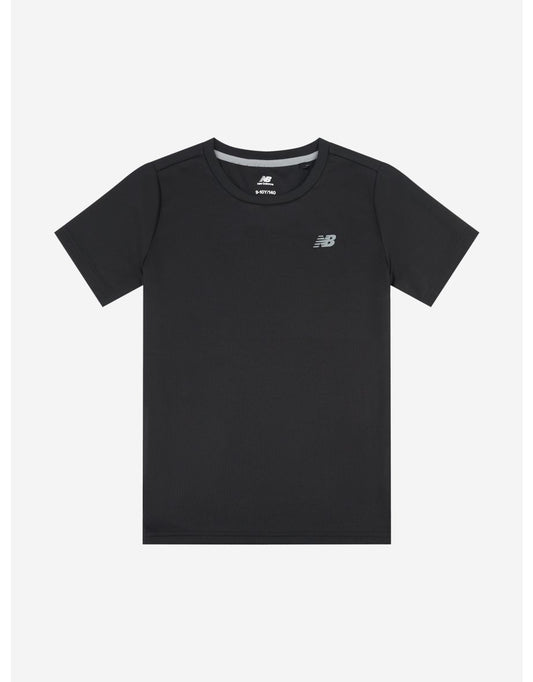 Maglietta atletica New Balance nera da ragazzo