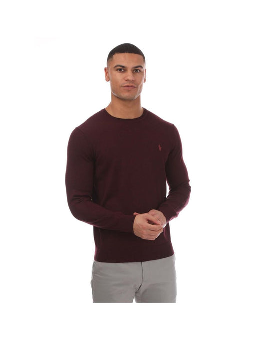 Sudadera de cuello redondo de punto ligero Polo Ralph Lauren Roja para hombre