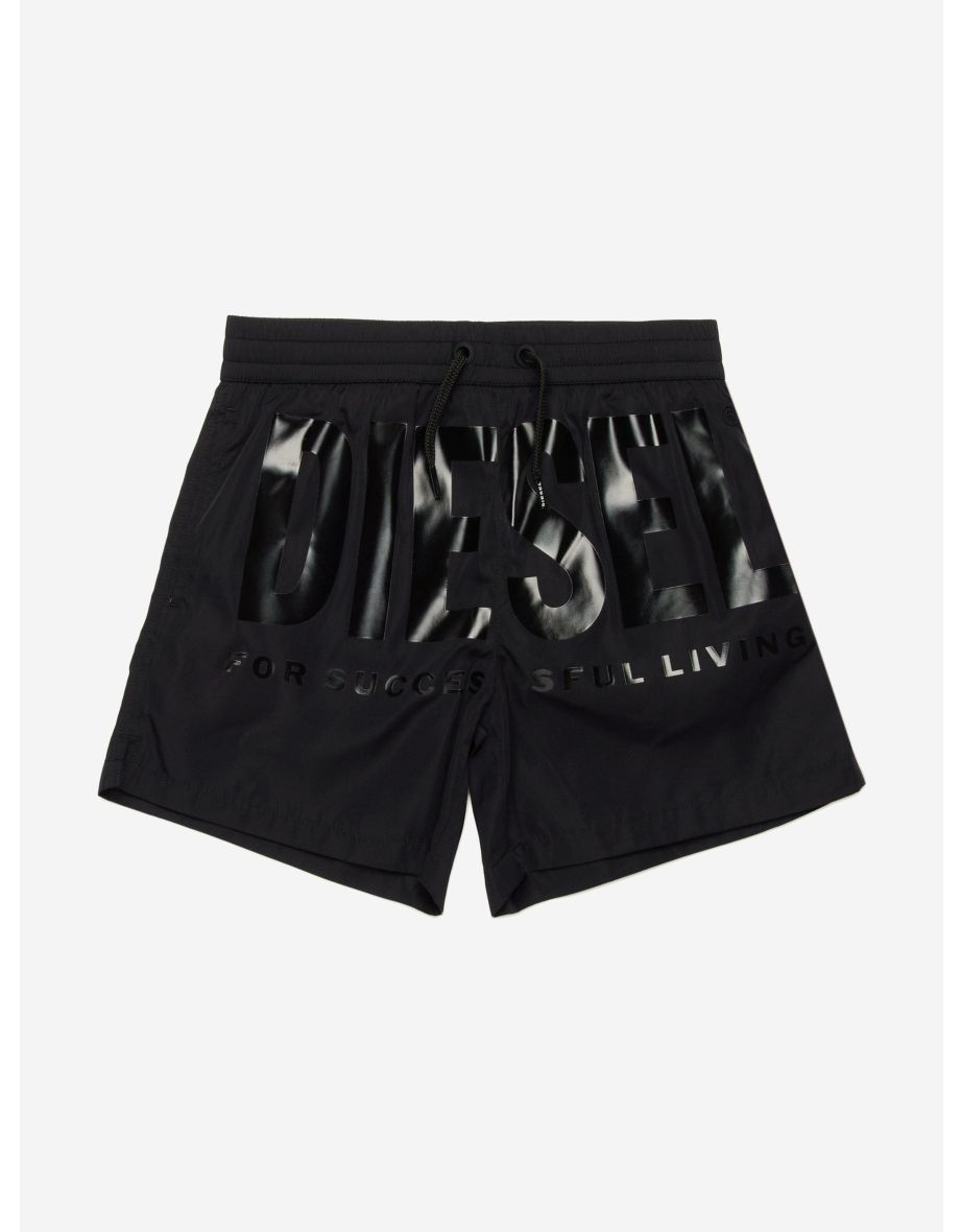 Shorts de baño con logo negro para niños