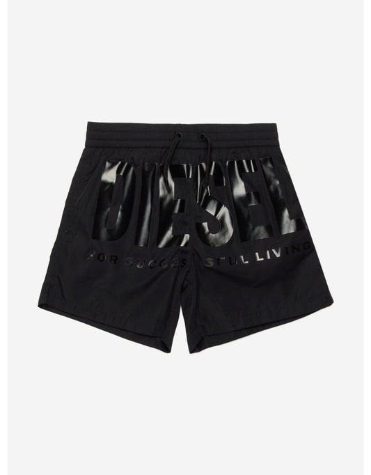 Shorts de baño con logo negro para niños