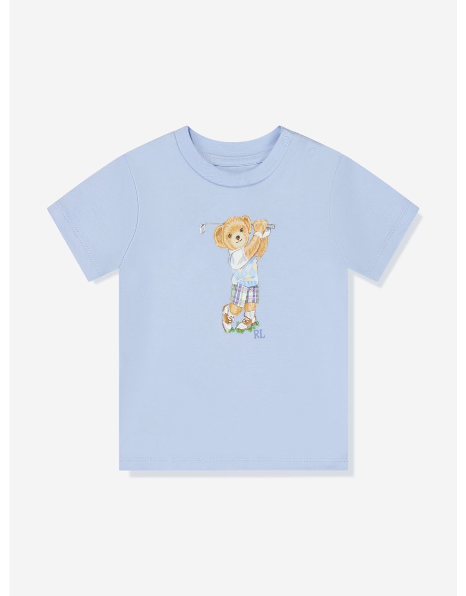 Maglietta Orso Golf Bambino Blu