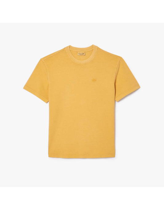 Camiseta masculina Lacoste Orange Natural Dyed Cotton