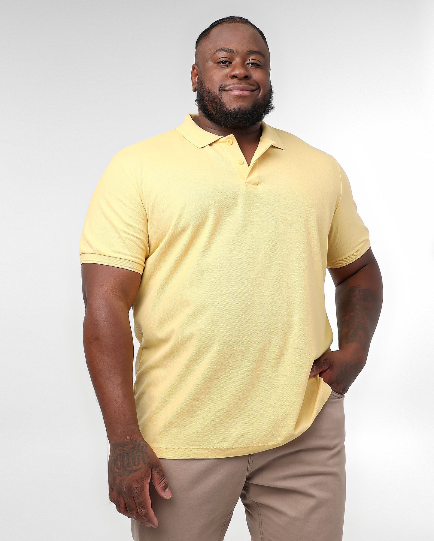 Polo Piquet gialla da uomo plus size | Original Plus di Riachuelo