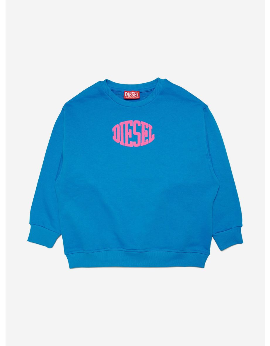 Sudadera con logo para niña en azul