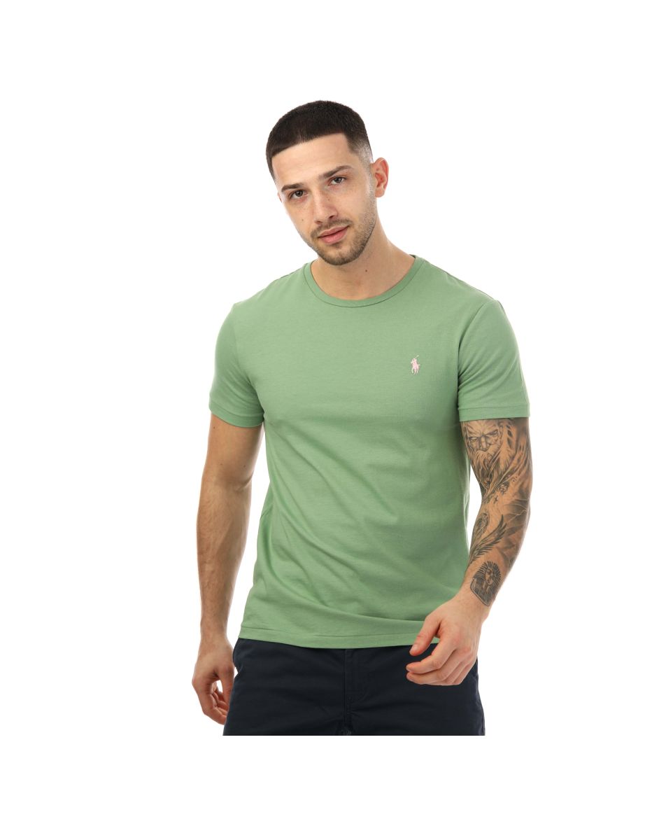 Camiseta Slim Fit Ralph Lauren Verde Personalizada para Hombre