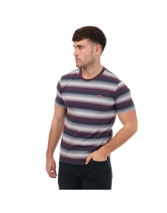 Camiseta de hombre Levi's Original Striped Housemark de color morado