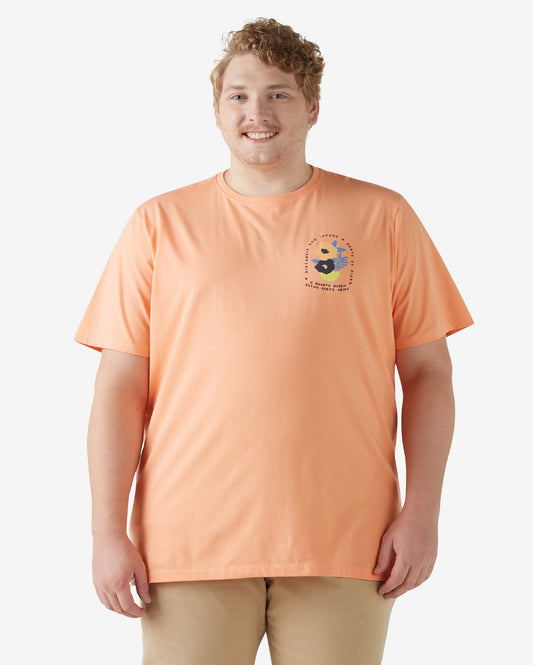 Set maschera e maglietta taglie forti da uomo - "I Wish I Were Close" Rosa Salmone