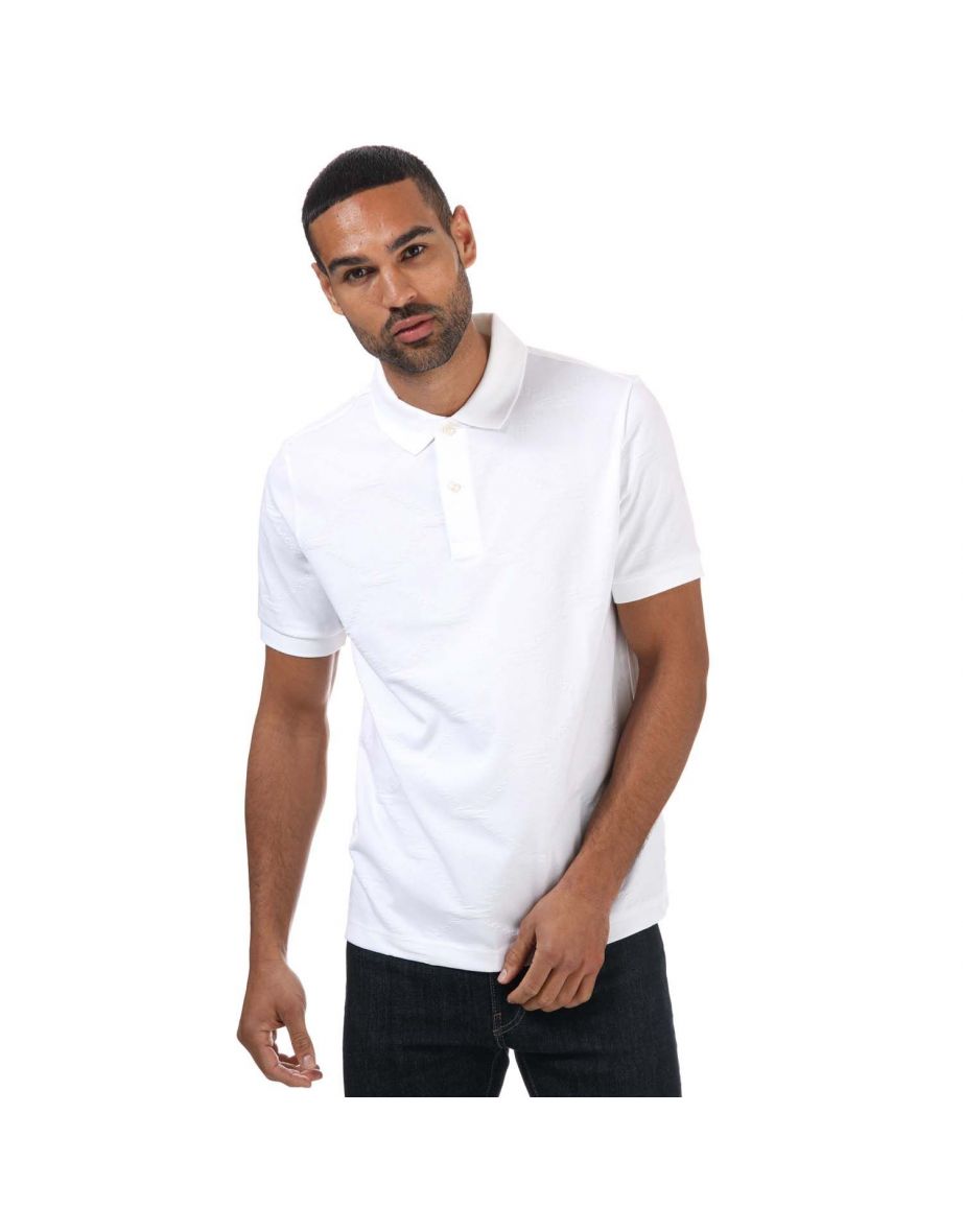 Men's Lacoste LIVE Standard Fit Monogram Polo Shirt - White