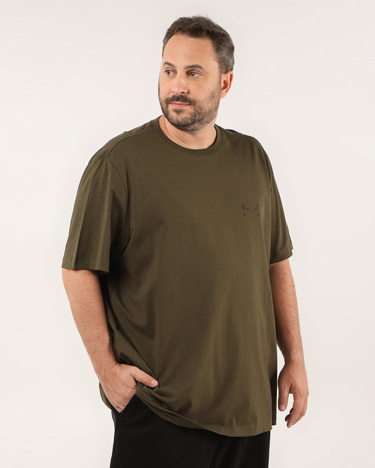 Camiseta masculina plus size com estampa de câmera verde - Original Plus by Riachuelo