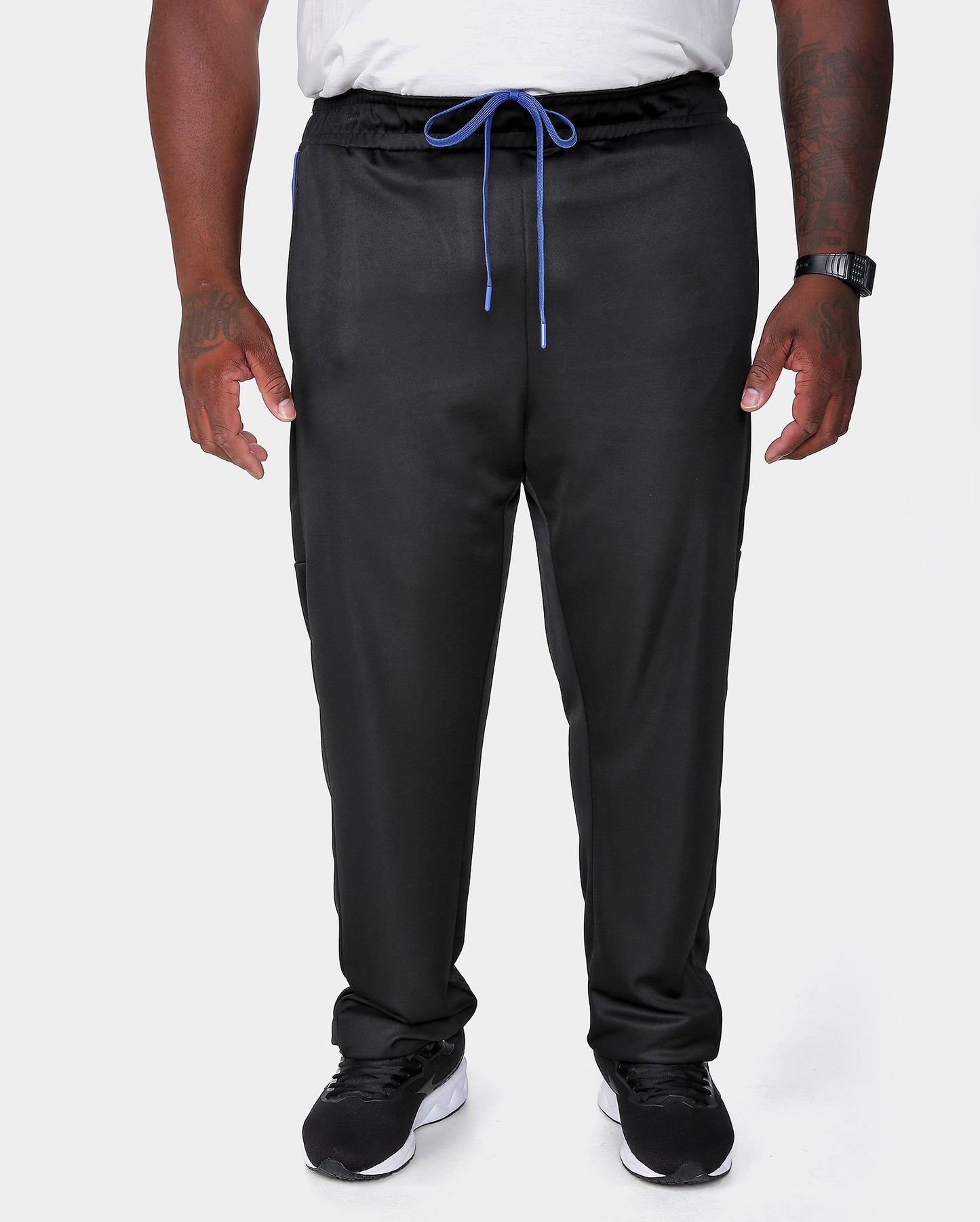 Men's Plus Size Black Sports Runner Pants with Elastic Waistband | Bodywork By Riachuelo