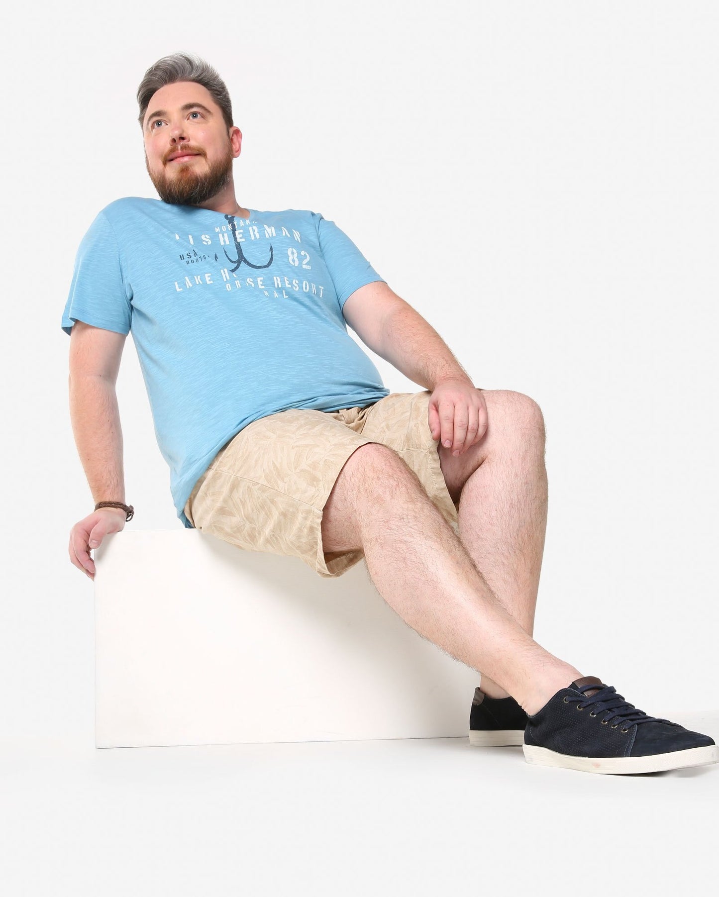 Camiseta Plus Size Fisherman - Azul