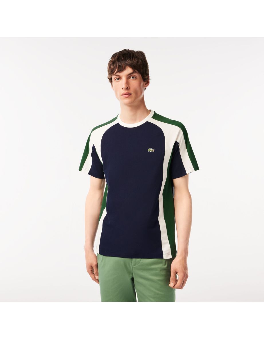 Camiseta masculina Lacoste Colorblock Cotton Jersey