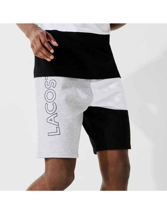 Bermuda in pile Lacoste Lettered Colorblock Uomo