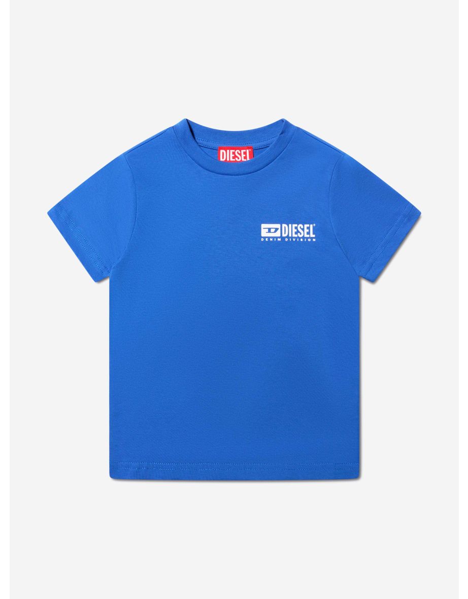 Boys' Blue Logo Print T-Shirt