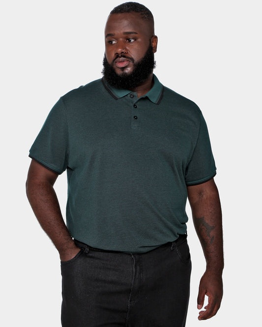 Camisa polo verde de manga curta masculina plus size da Allman para Riachuelo
