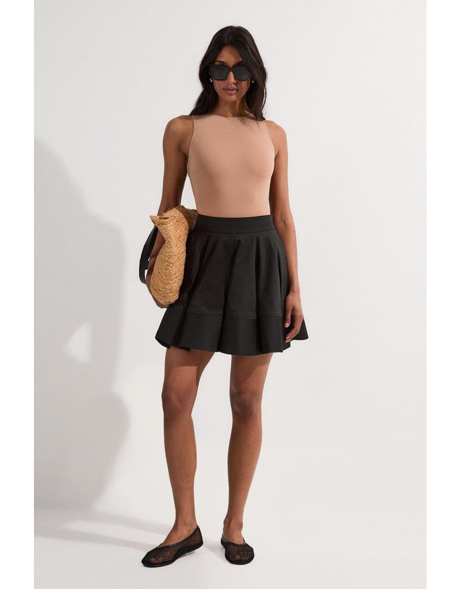 Minigonna sartoriale in cotone