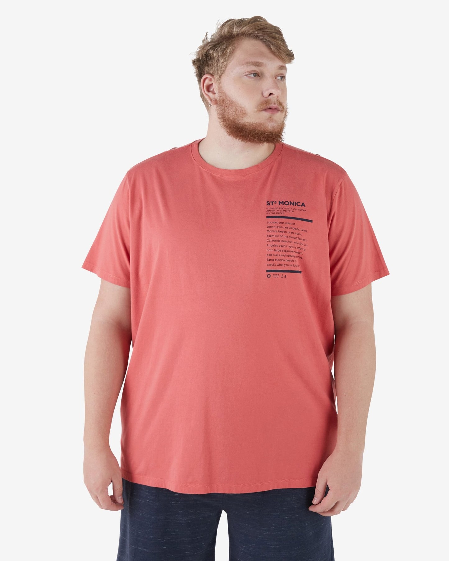 Camiseta Plus Size Santa Monica vermelha