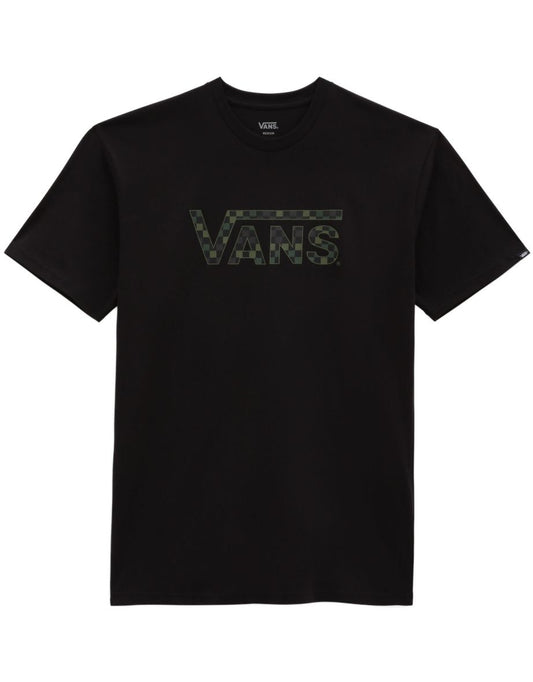 Maglietta a scacchi a girocollo in cotone a maniche corte da uomo di Vans