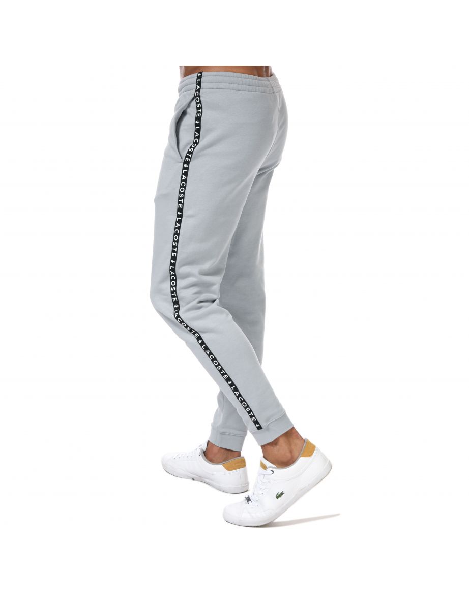 Pantaloni jogger Lacoste da uomo in pile grigio