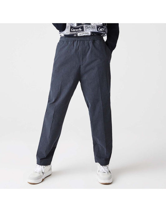 Pantaloni a quadri Lacoste da uomo in blu
