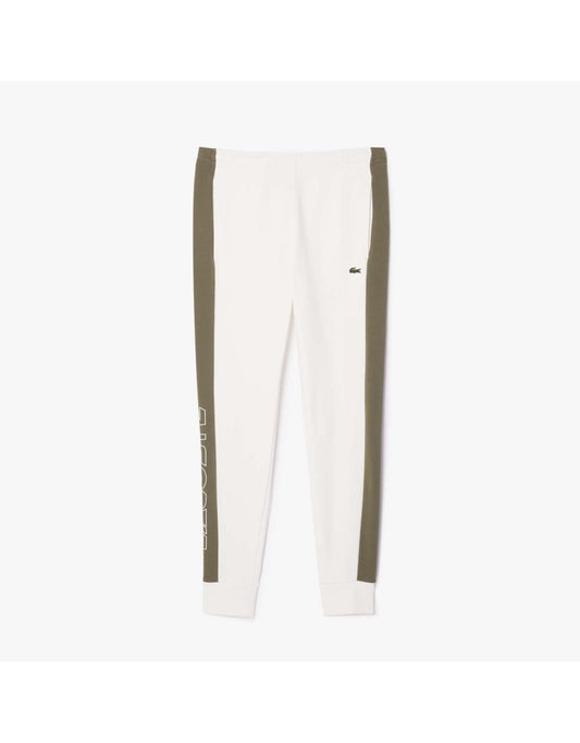 Pantaloni Lacoste Color Block da uomo in crema