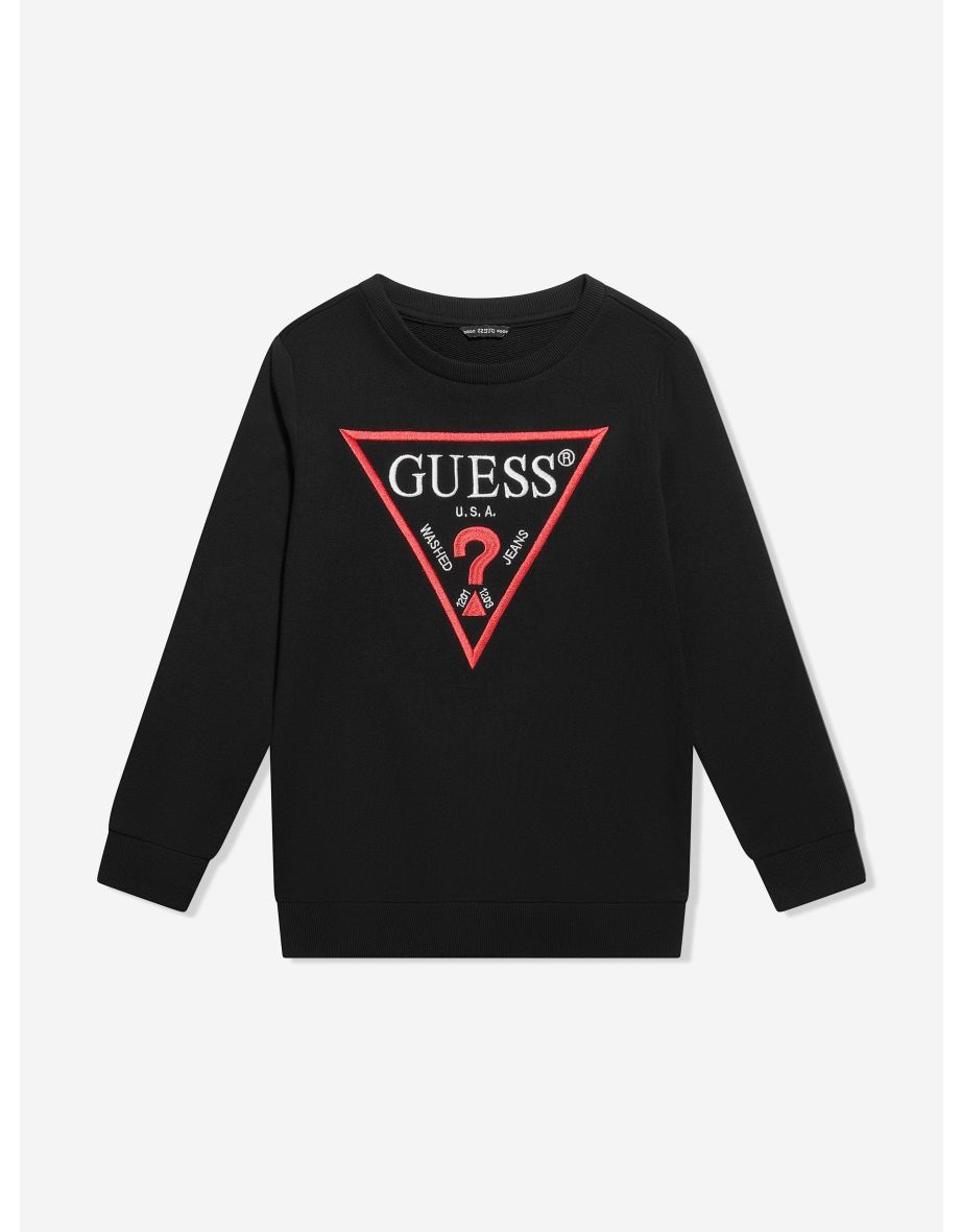 Boys' Black Logo Print Sweatshirt