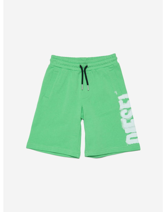 Shorts com logotipo verde para meninos