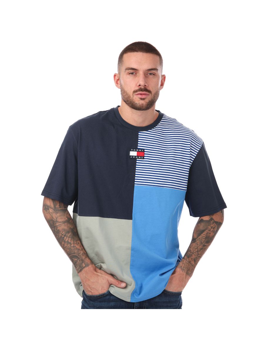 Camiseta Tommy Hilfiger Cut & Sew para hombre - Azul