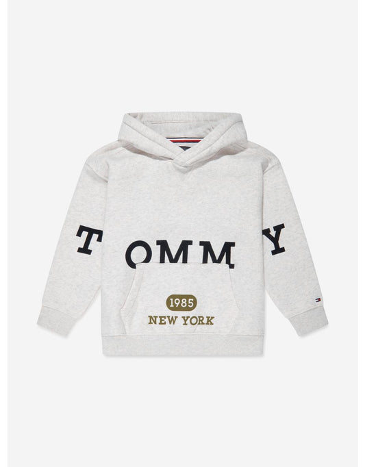 Boys' Grey Logo Hoodie