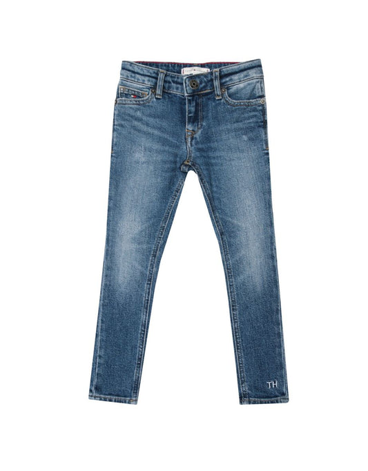 Tommy Hilfiger Jeans Nora Skinny Blu Sbiadito per bambina