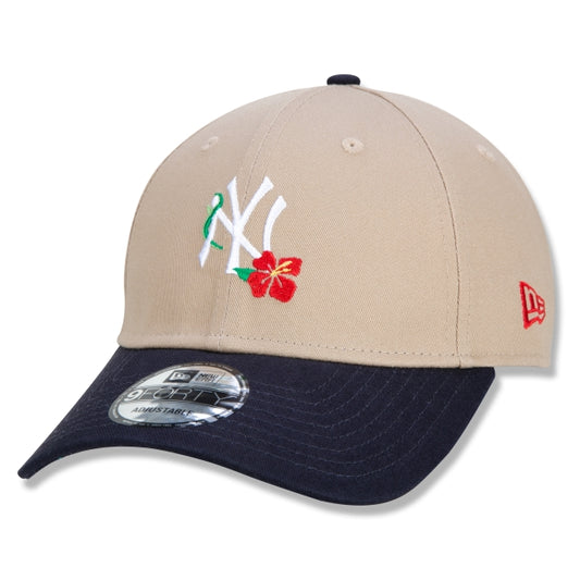 Cappellino esclusivo New Era - 9FORTY Snapback a tesa curva New York Yankees Edizione Hawaii Vibes Flowers