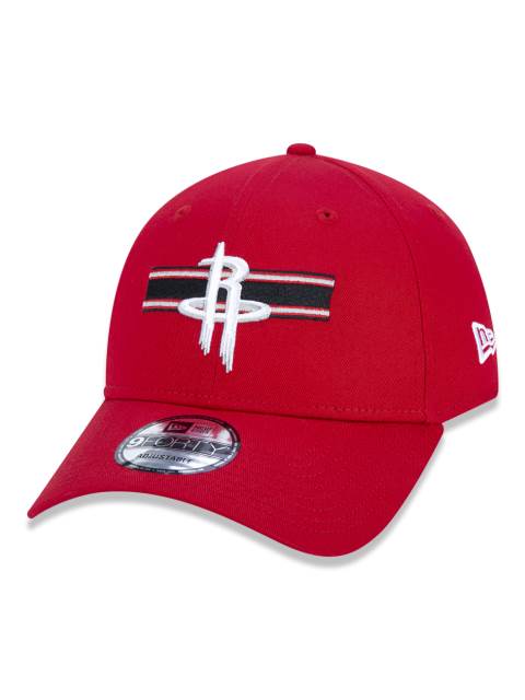 New Era Exclusive Cap – 9FORTY Adjustable Curved Brim NBA Houston Rockets Essentials Stripe Edition
