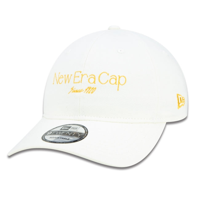 Cappello esclusivo New Era - 9TWENTY Strapback Classico a tesa curva Edizione Bianco Off