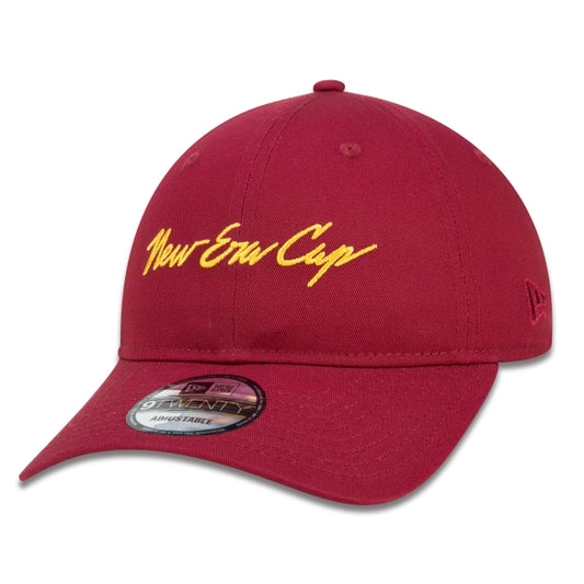 Cappello esclusivo New Era - 9TWENTY Strapback Classic Rosso Scuro Edizione a tesa curva
