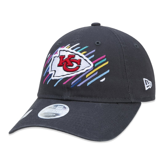 Berretto esclusivo New Era - Donna 9TWENTY Kansas City Chiefs Crucial Catch Tesa curva Edizione Nera