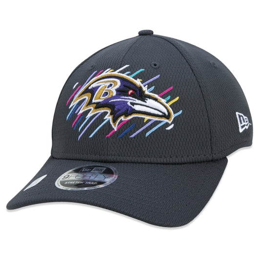 Berretto esclusivo New Era - 9FORTY Stretch Snap Baltimore Ravens Crucial Catch Tesa curva Edizione Nera