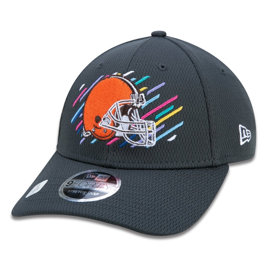 Berretto esclusivo New Era - 9FORTY Stretch Snap Cleveland Browns Crucial Catch Tesa curva Edizione nera