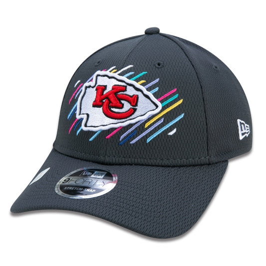 Berretto esclusivo New Era - 9FORTY Stretch Snap Kansas City Chiefs Crucial Catch Tesa curva Edizione nera